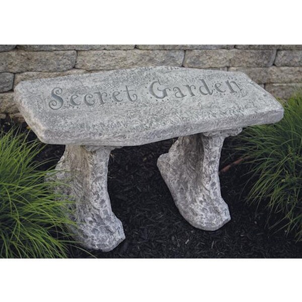 Secret Garden Bench this Signature outdoor cement decorative art